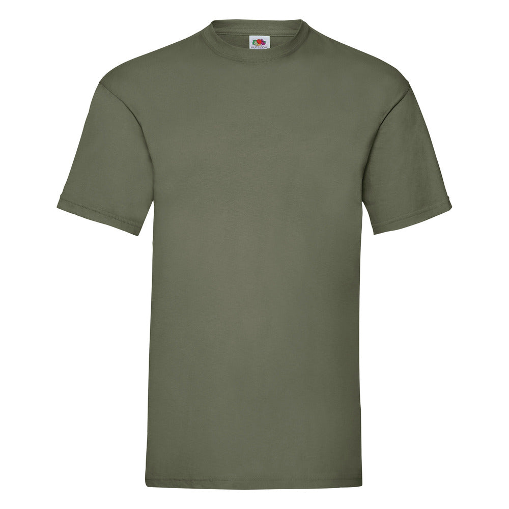 Branded Men's Classic Fit Cotton T-Shirt in Classic Olive