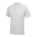 Branded Lightweight Polyester Sports T-Shirt in Ash Grey