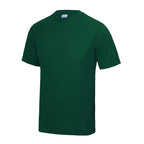 Branded Lightweight Polyester Sports T-Shirt in Bottle Green