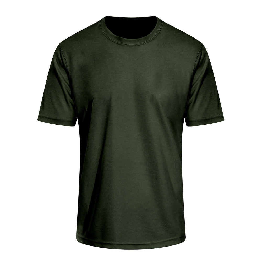 Branded Lightweight Polyester Sports T-Shirt in Carbon Grey