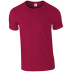Branded Soft Ringspun Cotton Blend T-Shirt in Antique Cherry Red