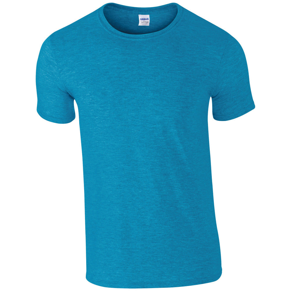 Branded Soft Ringspun Cotton Blend T-Shirt in Antique Sapphire