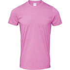 Branded Soft Ringspun Cotton Blend T-Shirt in Azalea