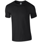 Branded Soft Ringspun Cotton Blend T-Shirt in Black