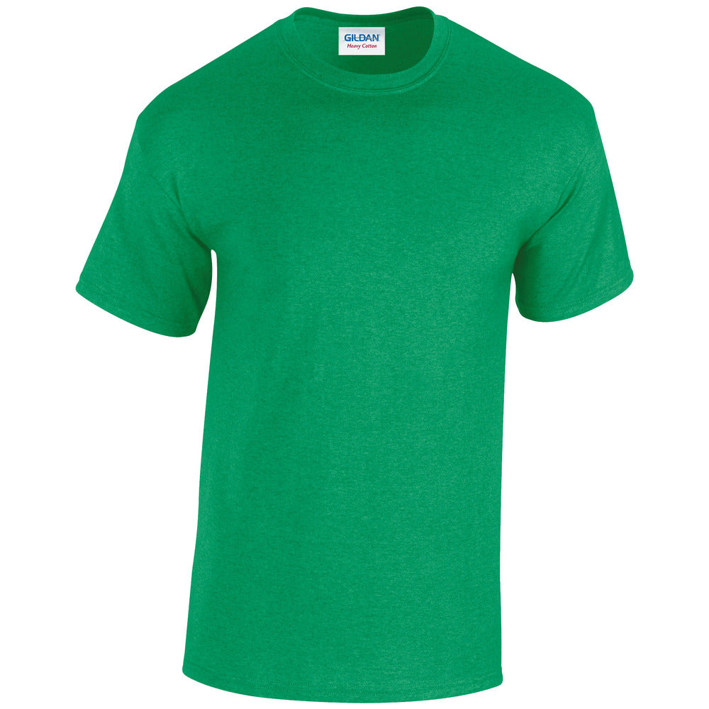 Branded Heavy Cotton Crew Neck T-Shirt in Antique Irish Green