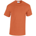 Branded Heavy Cotton Crew Neck T-Shirt in Antique Orange