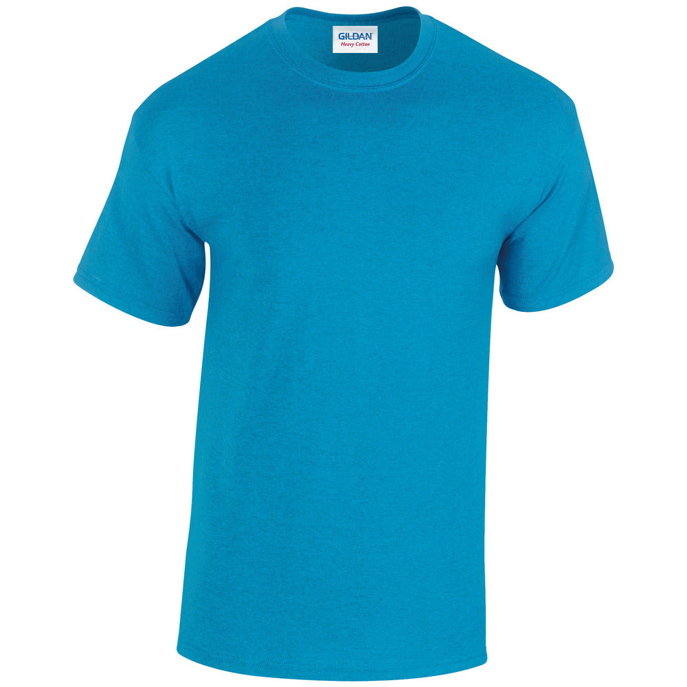 Branded Heavy Cotton Crew Neck T-Shirt in Antique Sapphire