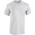 Branded Heavy Cotton Crew Neck T-Shirt in Ash Grey