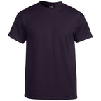 Branded Heavy Cotton Crew Neck T-Shirt in Blackberry