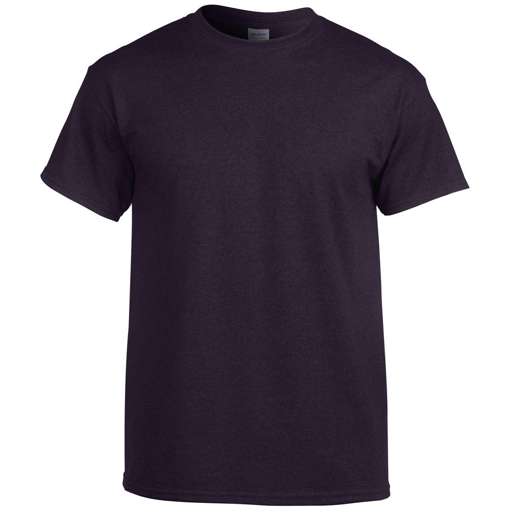 Branded Heavy Cotton Crew Neck T-Shirt in Blackberry