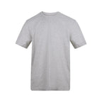 Branded Unisex Relaxed Fit Cotton T-Shirt in Heather Grey