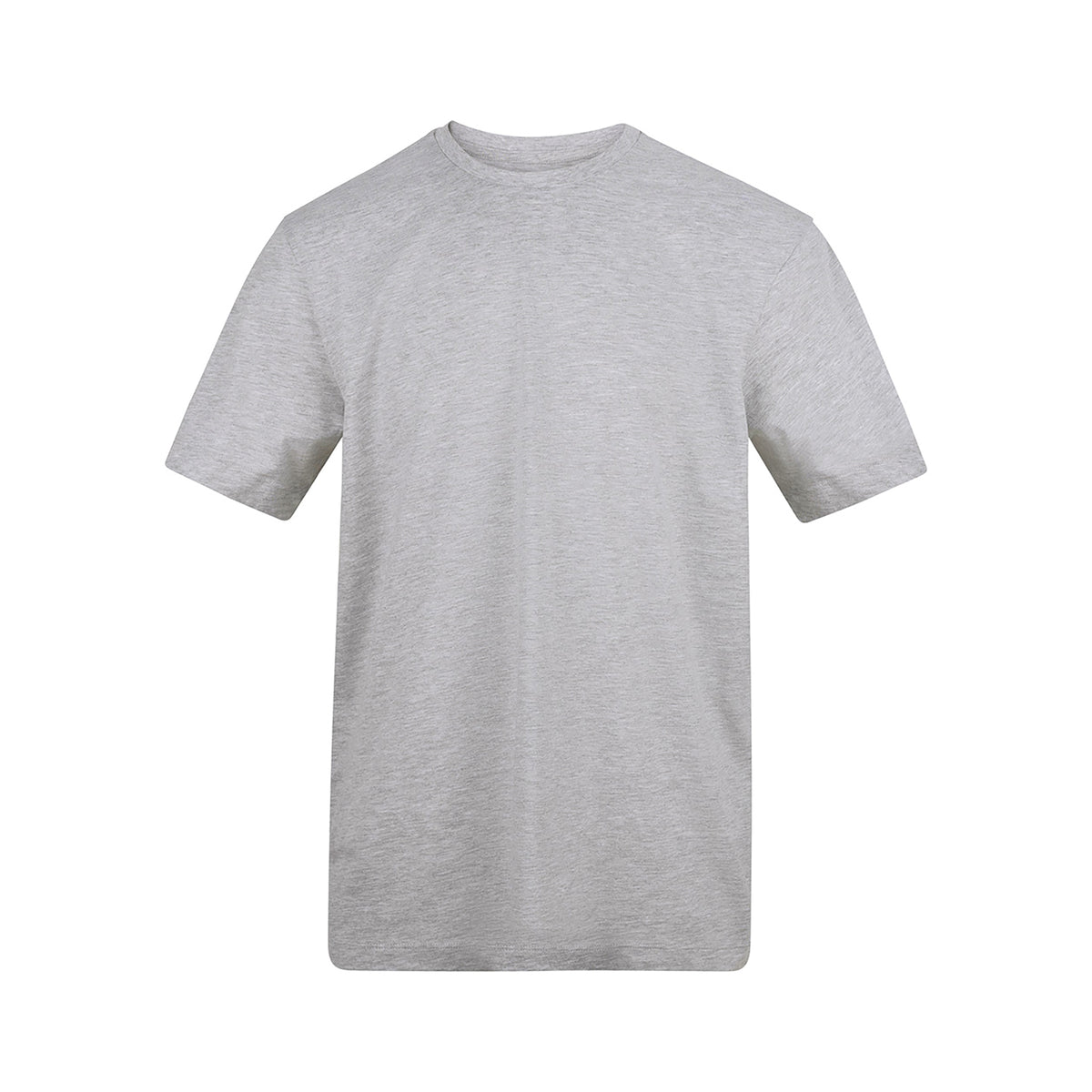 Branded Unisex Relaxed Fit Cotton T-Shirt in Heather Grey