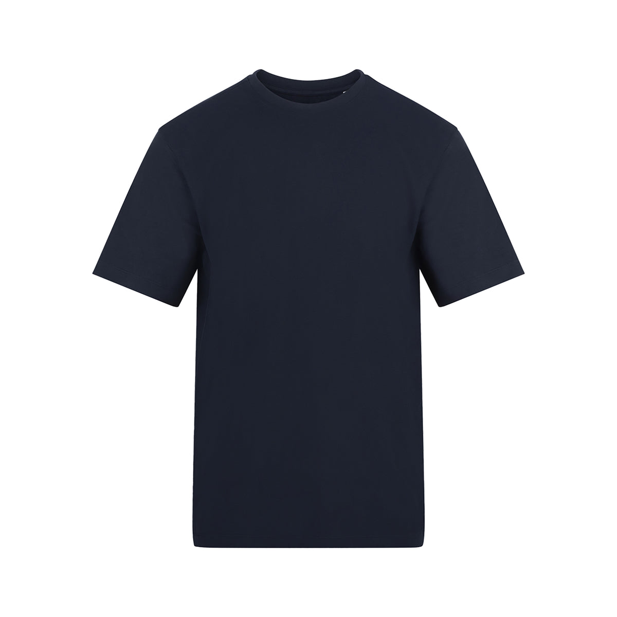 Branded Unisex Relaxed Fit Cotton T-Shirt in New French Navy