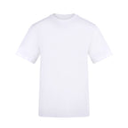 Branded Relaxed Fit Cotton T-Shirt with Taped Neck in Arctic White