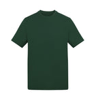 Branded Relaxed Fit Cotton T-Shirt with Taped Neck in Bottle Green