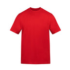 Branded Relaxed Fit Cotton T-Shirt with Taped Neck in Fire Red