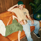 Branded Relaxed Fit Cotton T-Shirt with Taped Neck