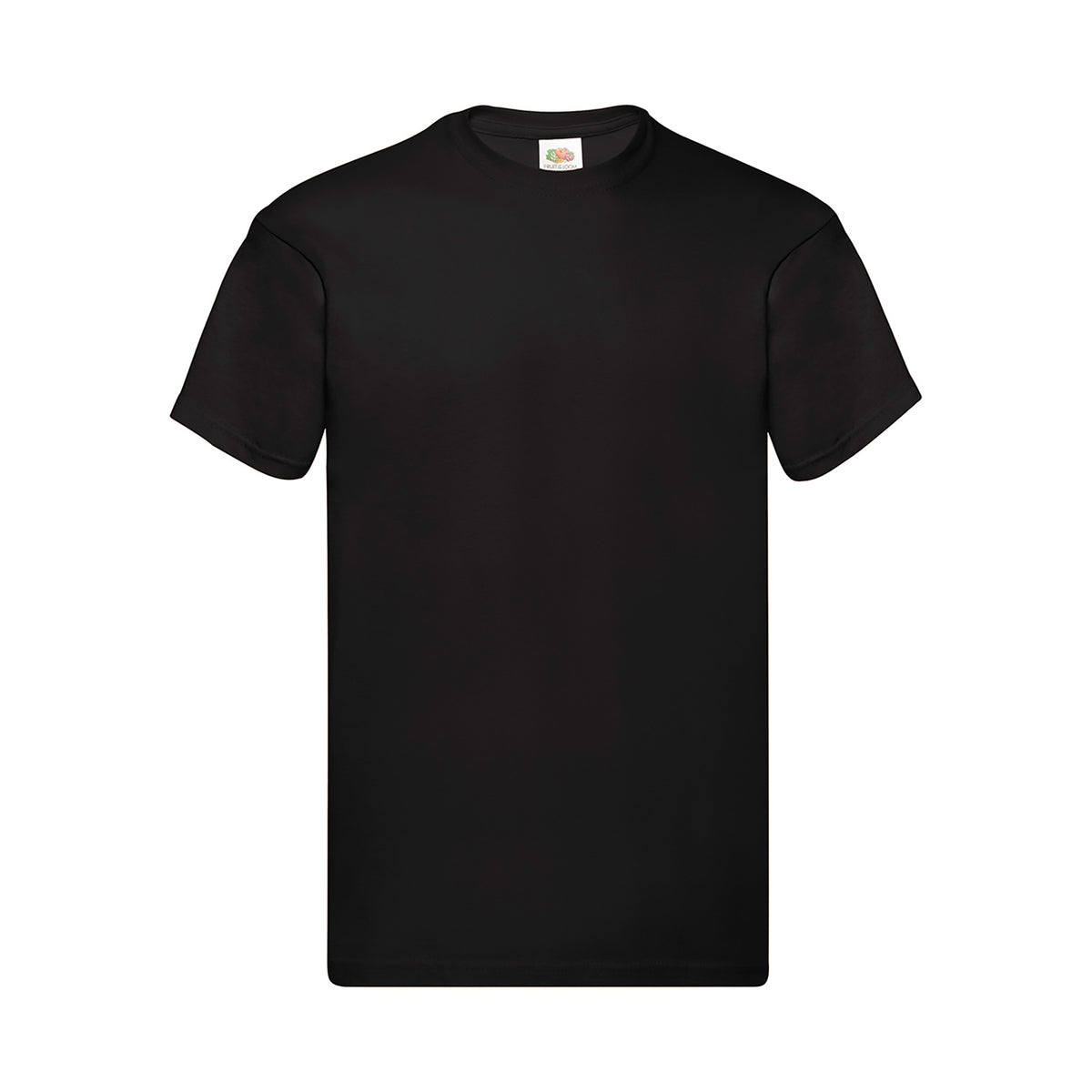 Branded Men's Soft Cotton Crew Neck T-Shirt in Black