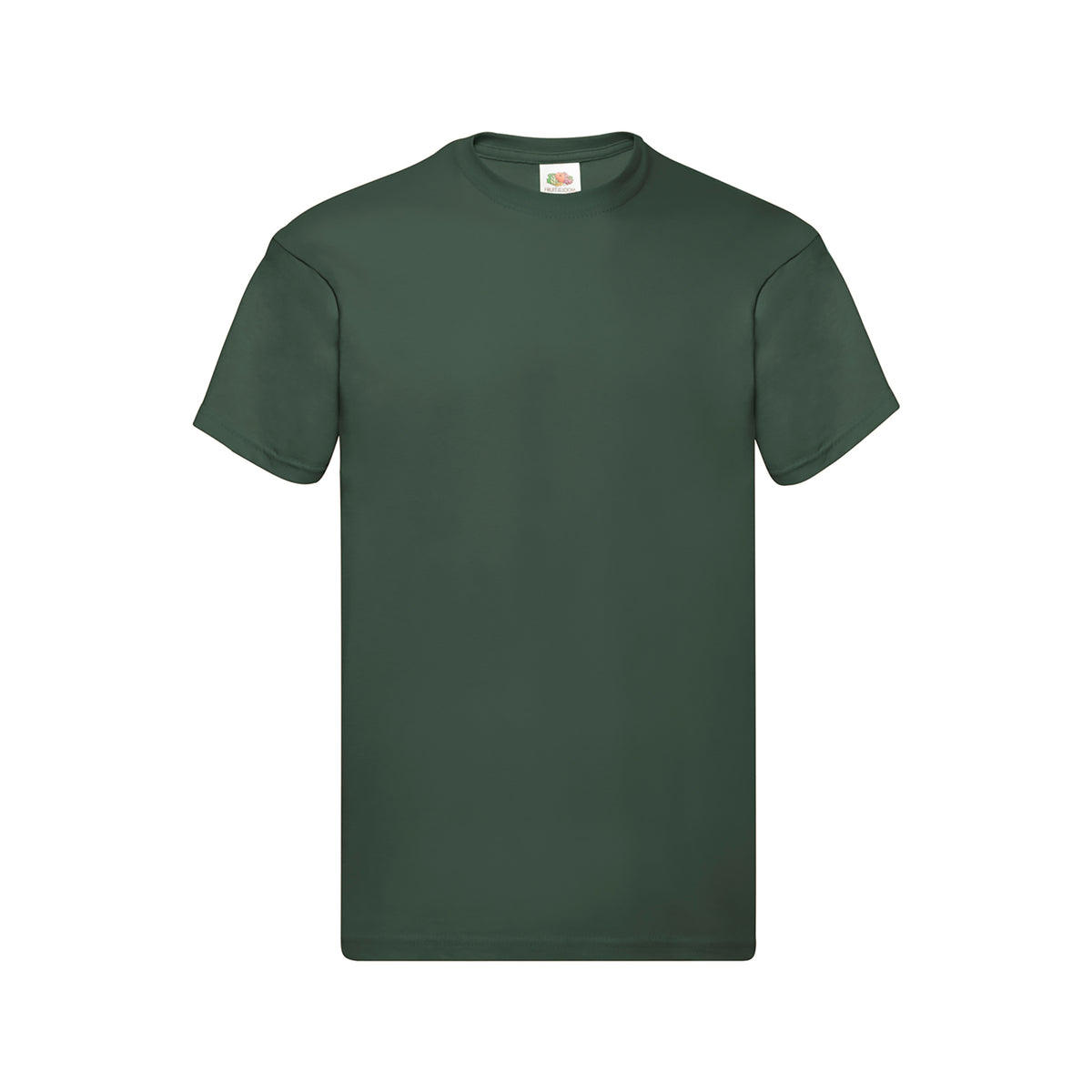 Branded Men's Soft Cotton Crew Neck T-Shirt in Bottle Green