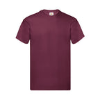 Branded Men's Soft Cotton Crew Neck T-Shirt in Burgandy