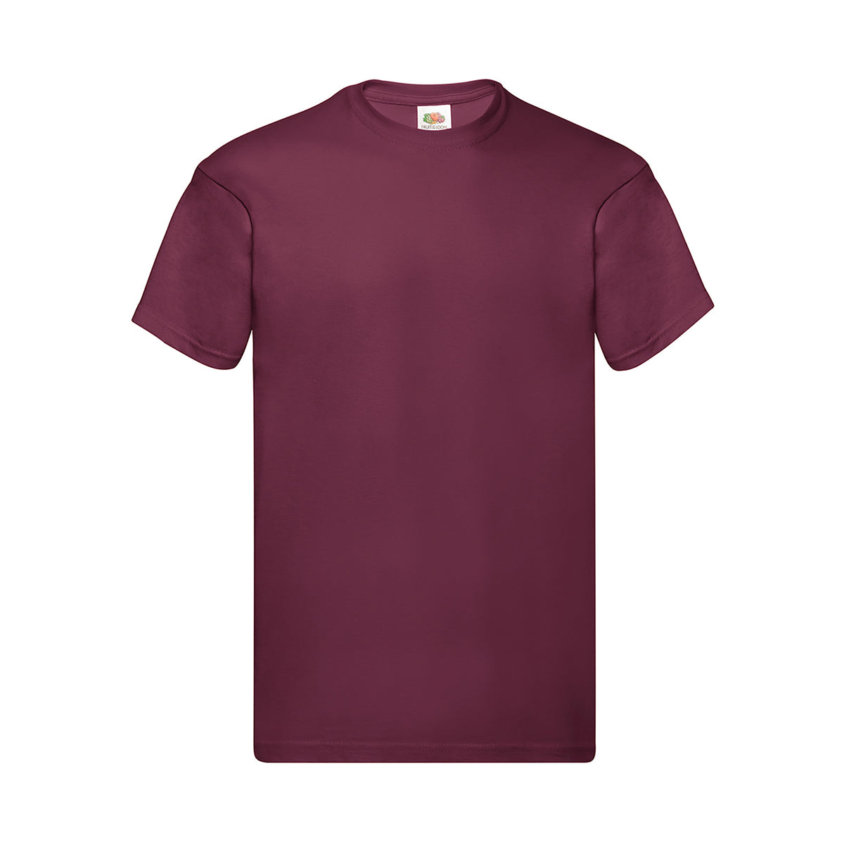 Branded Men's Soft Cotton Crew Neck T-Shirt in Burgandy