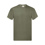 Branded Men's Soft Cotton Crew Neck T-Shirt in Classic Olive