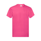 Branded Men's Soft Cotton Crew Neck T-Shirt in Fuchsia