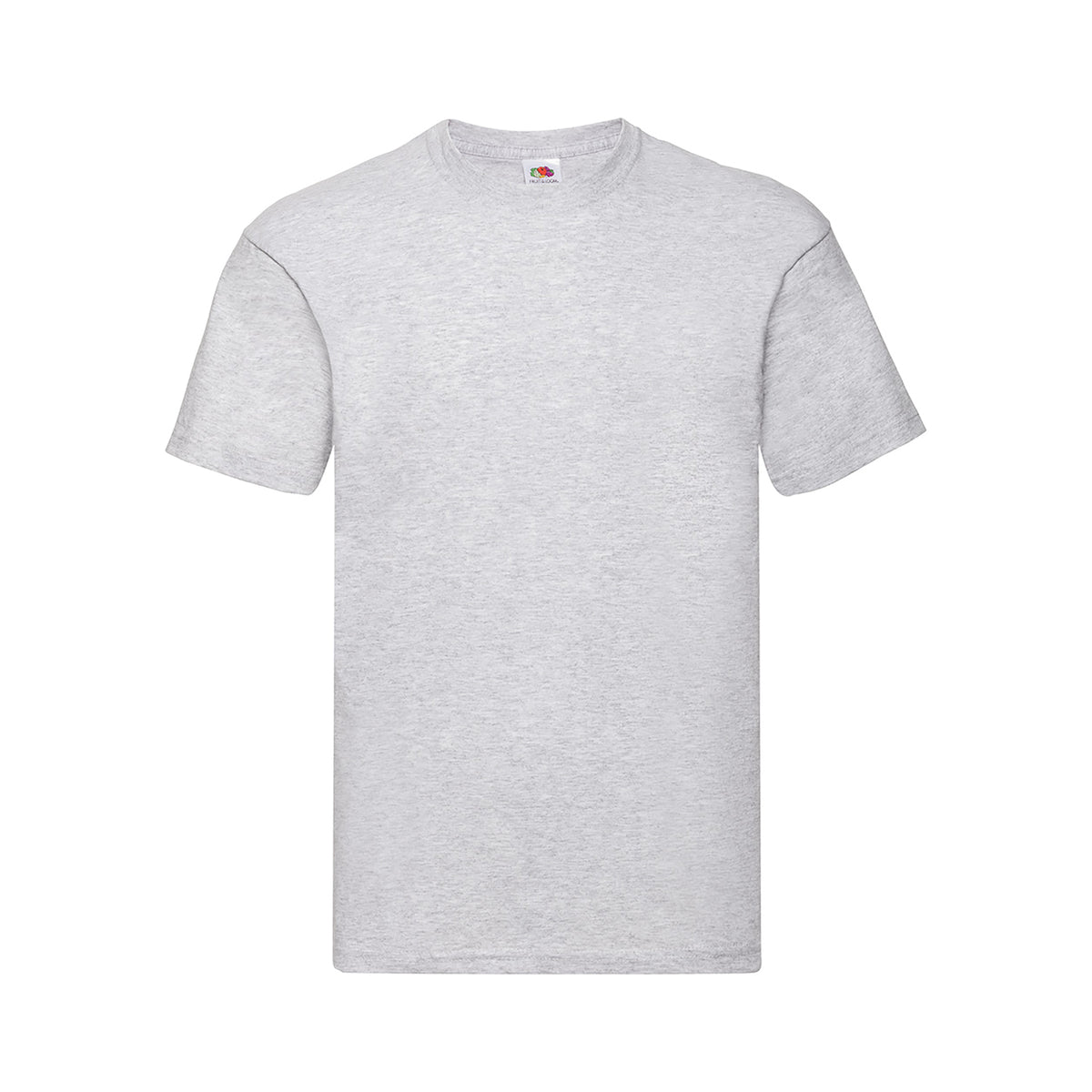 Branded Men's Soft Cotton Crew Neck T-Shirt in Heather Grey