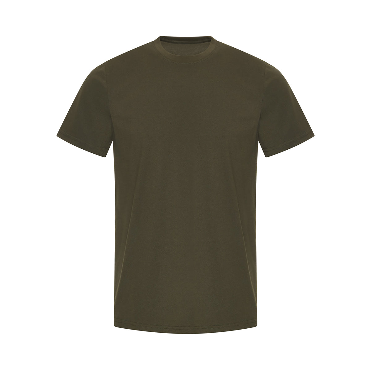 Branded Polycotton Workwear T-Shirt in Khaki
