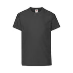 Branded Kids' Cotton Crew Neck T-Shirt in Black
