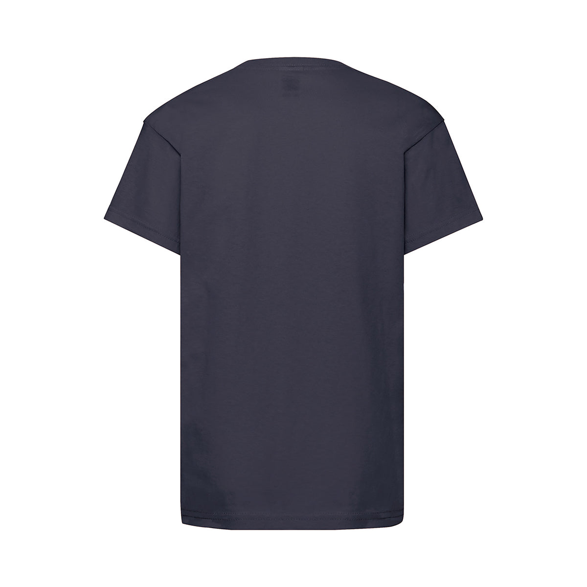 Branded Kids' Cotton Crew Neck T-Shirt in Dark Navy