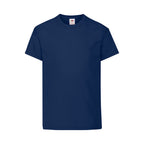 Branded Kids' Cotton Crew Neck T-Shirt in Navy