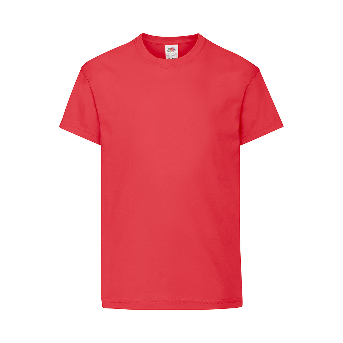 Branded Kids' Cotton Crew Neck T-Shirt in Red