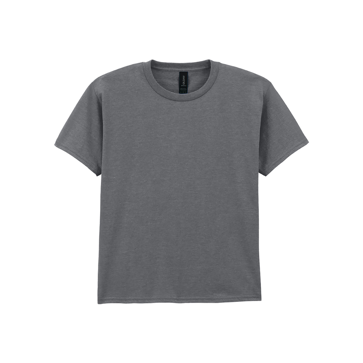 Branded Kids' Soft Ringspun Cotton T-Shirt in Graphite Heather