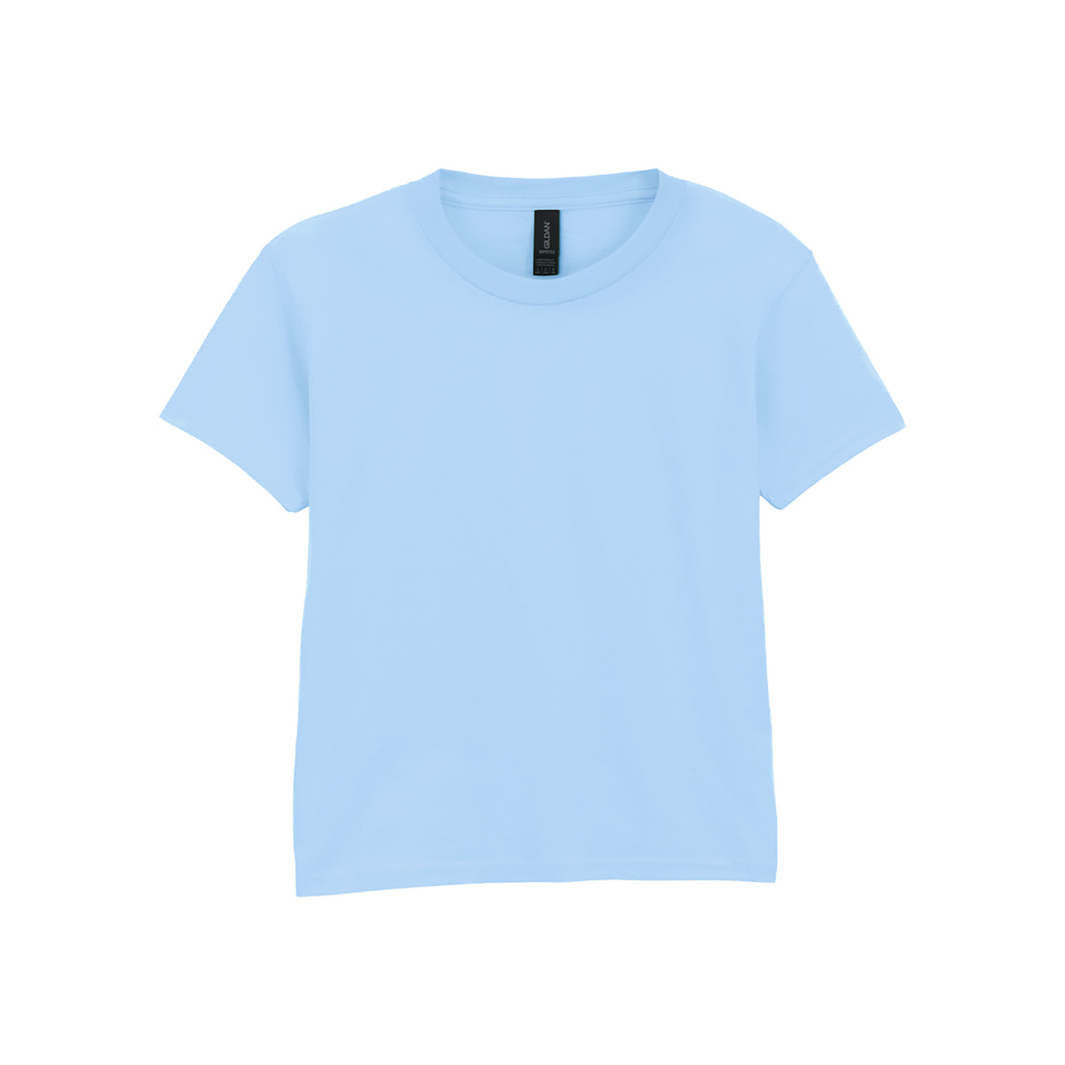 Branded Kids' Soft Ringspun Cotton T-Shirt in Light Blue