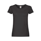 Branded Women's Soft Cotton Crew Neck T-Shirt in Black