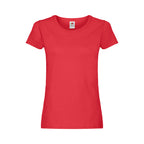 Branded Women's Soft Cotton Crew Neck T-Shirt in Red