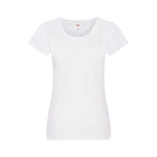 Branded Women's Soft Cotton Crew Neck T-Shirt in White