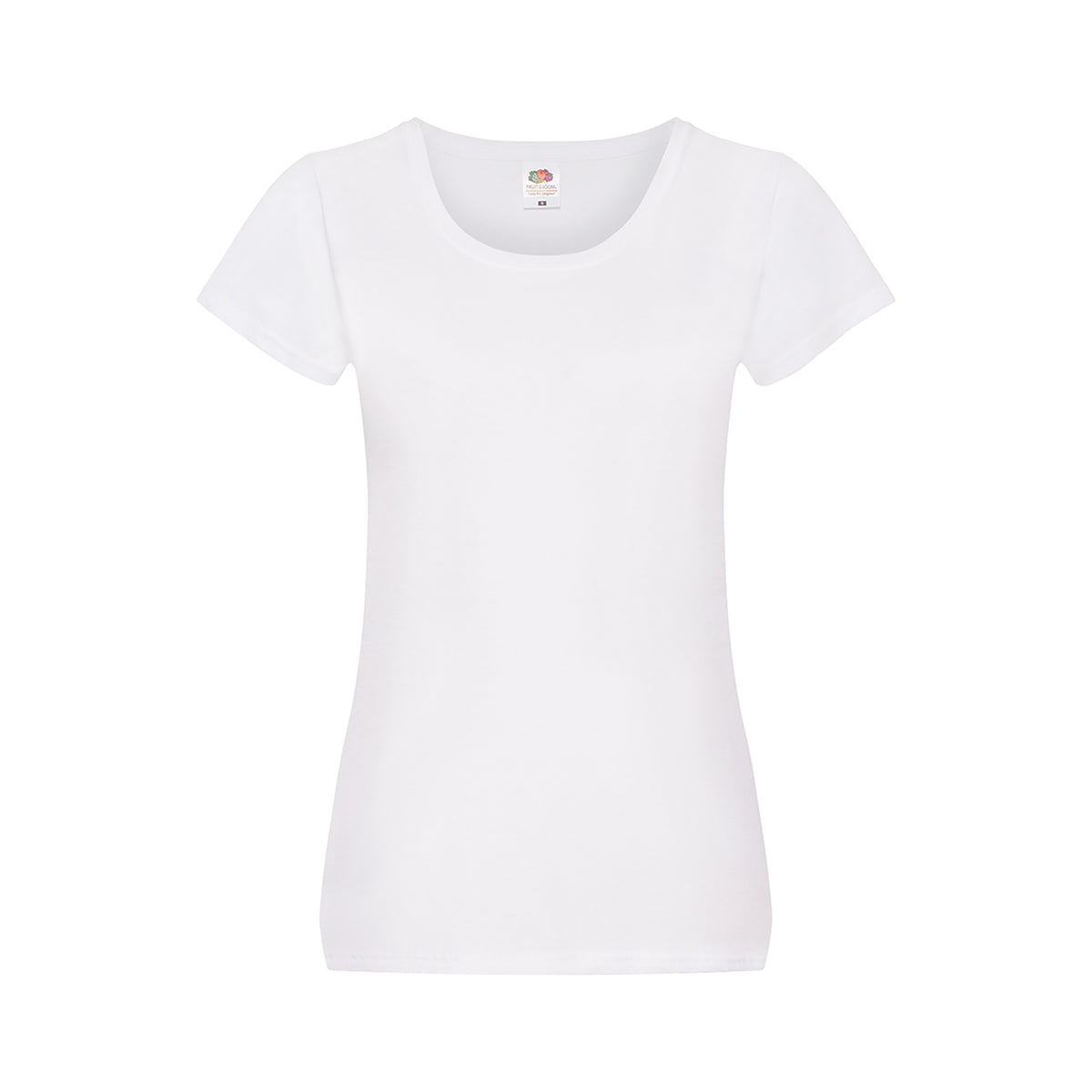 Branded Women's Soft Cotton Crew Neck T-Shirt in White