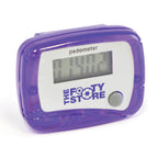 Branded Plastic Step Counter Pedometer in Purple