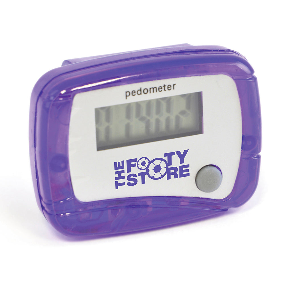 Branded Plastic Step Counter Pedometer in Purple