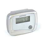Branded Plastic Step Counter Pedometer in Silver