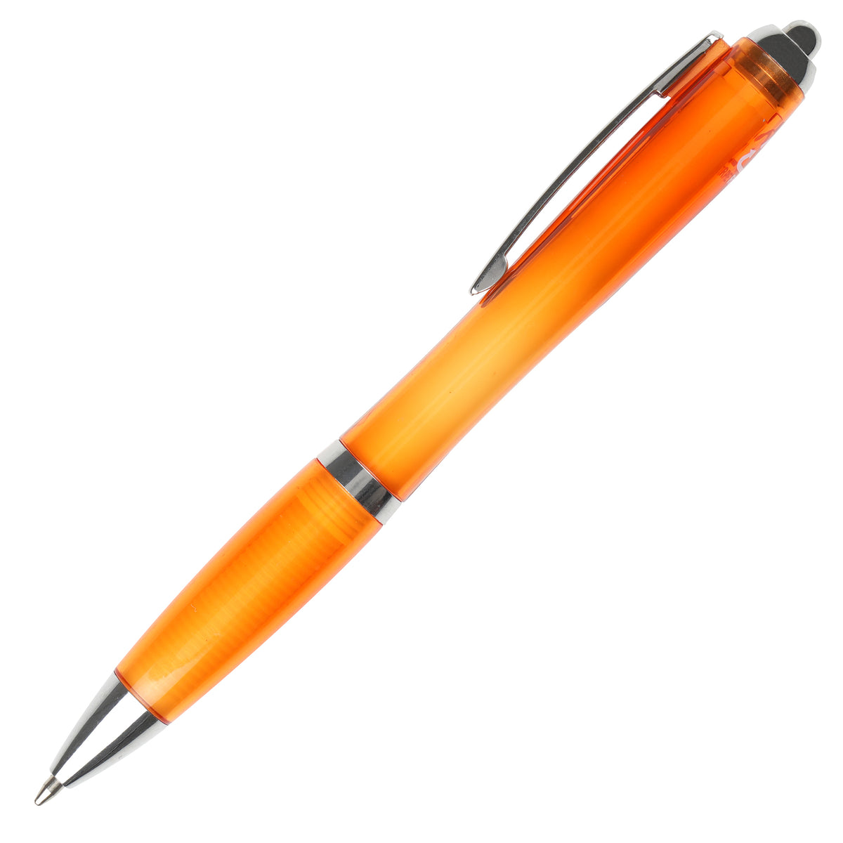 Branded Recycled PET Push Ball Pen with Metal Clip