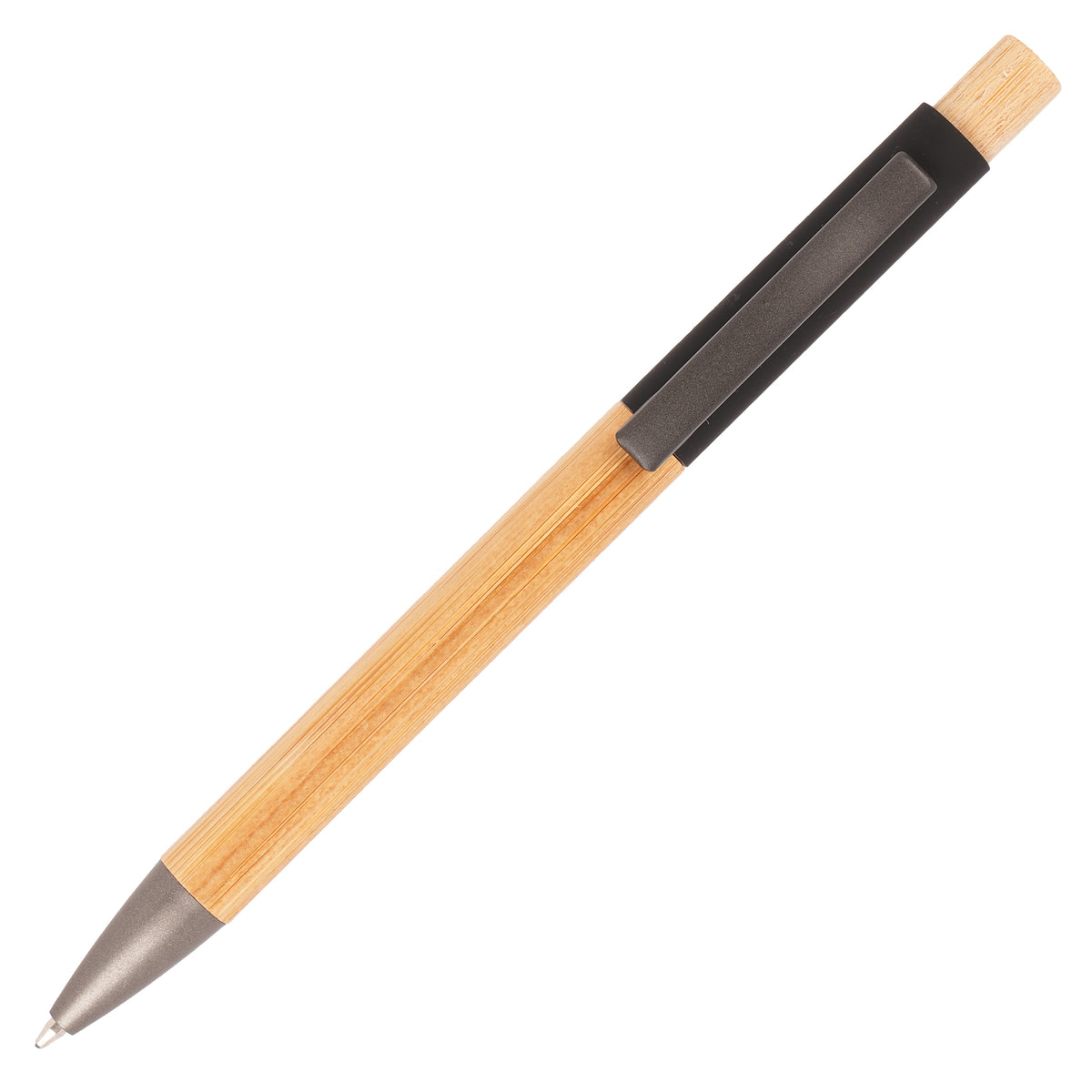 Branded Bamboo Ball Pen with Soft Feel Aluminium Upper Barrel