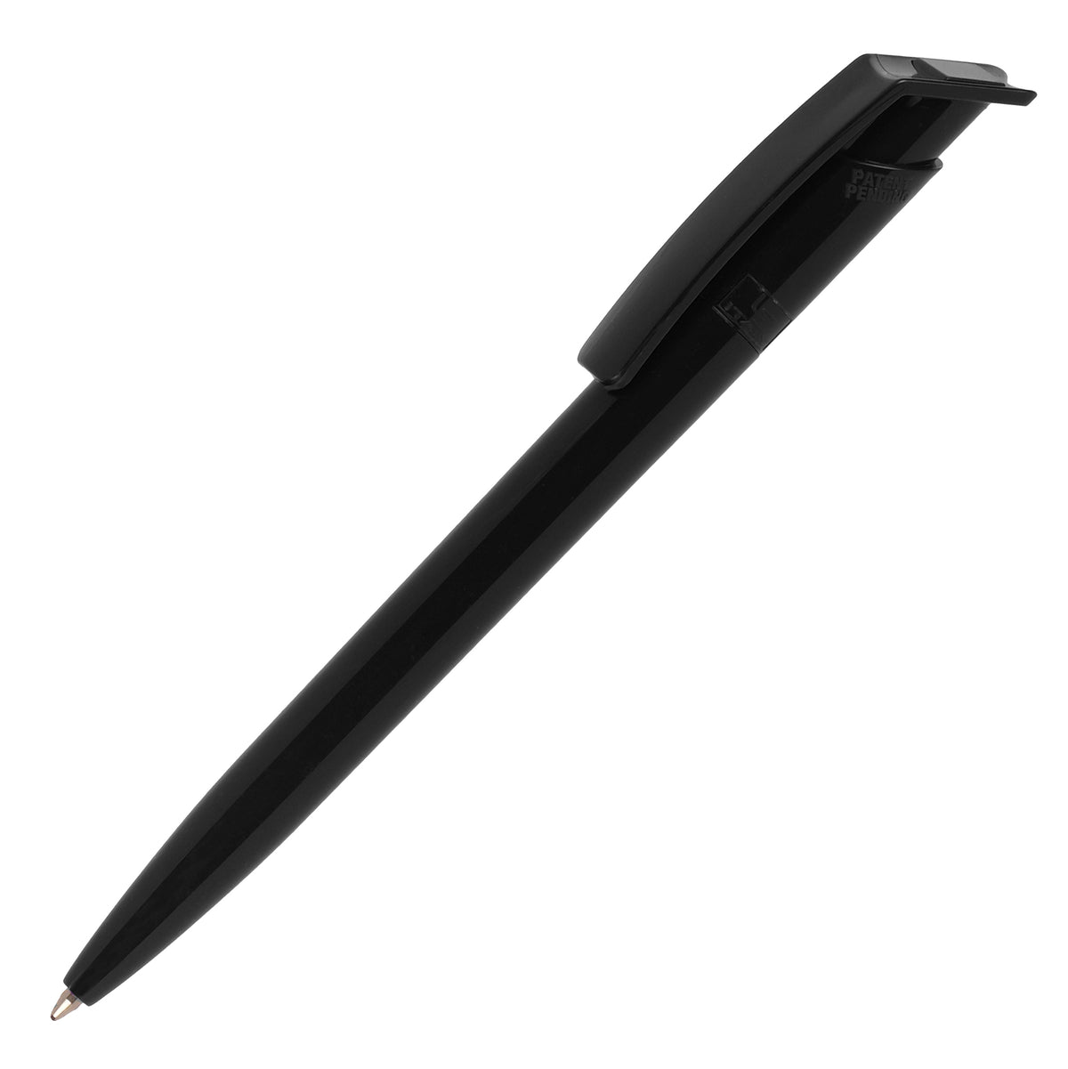 Branded Social Plastic Ball Pen with Jumbo Refill in BLACK