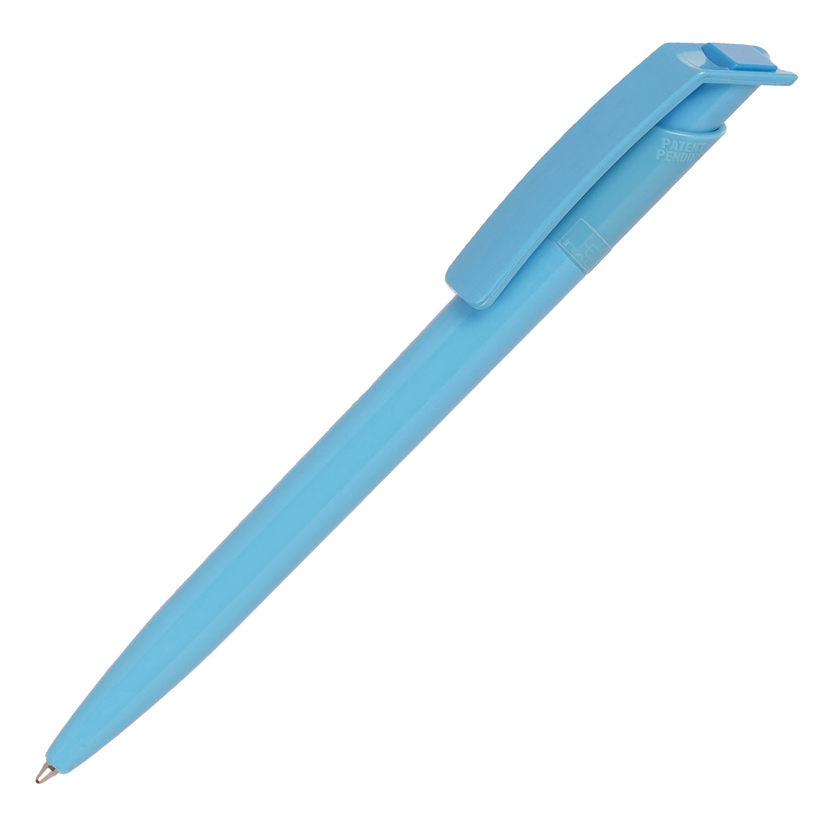 Branded Social Plastic Ball Pen with Jumbo Refill in CYAN