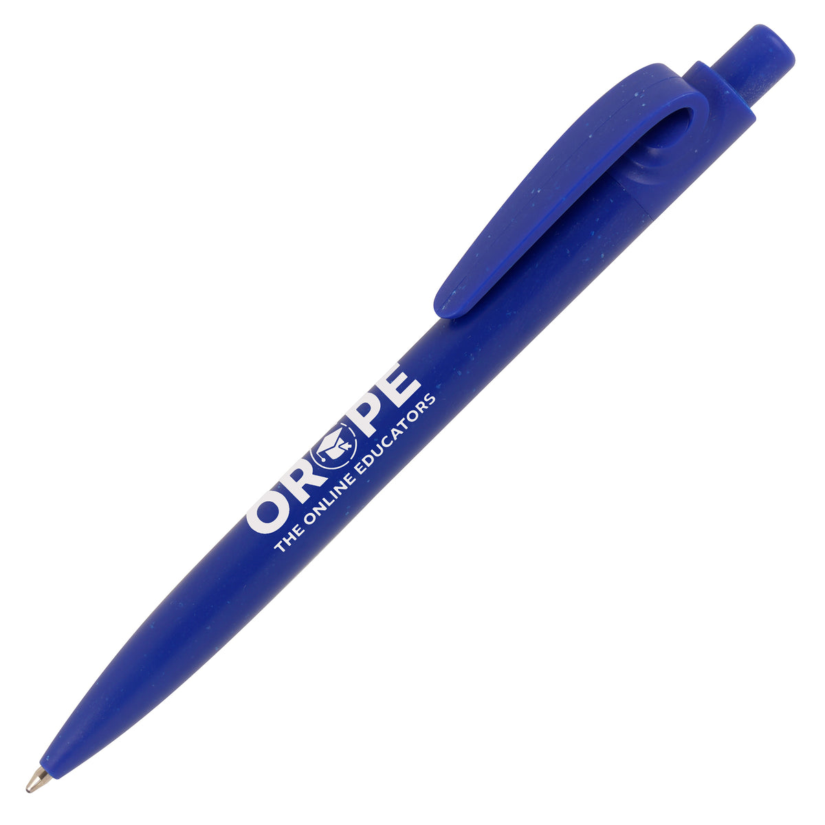 Branded Shell Waste and Recycled ABS Ball Pen in ROYAL BLUE