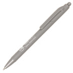 Branded Recycled Push-Action Ball Pen in Grey
