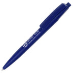 Branded Italian-Made RPET Push-Action Ball Pen in DARK BLUE