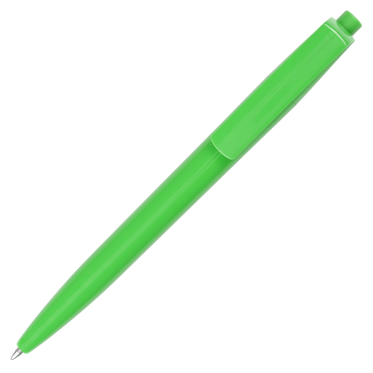 Branded Italian-Made RPET Push-Action Ball Pen in LIGHT GREEN